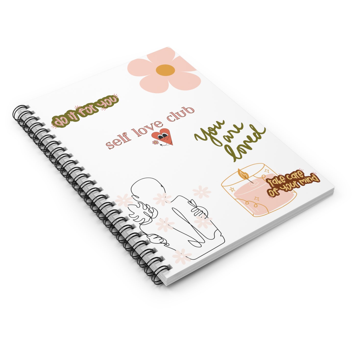 Self Love Club Spiral Notebook - Ruled Line