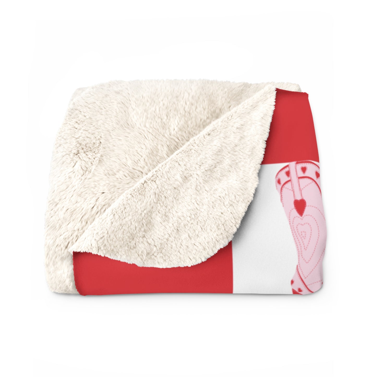 Valentine Boot Sherpa Blanket